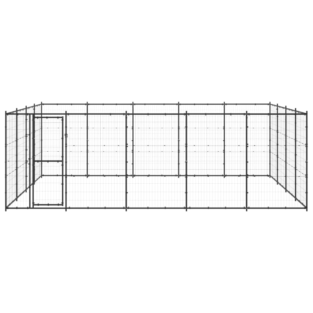 Vidaxl Dog Kennel 24,2 m² ocel