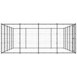 Vidaxl Dog Kennel 24,2 m² ocel