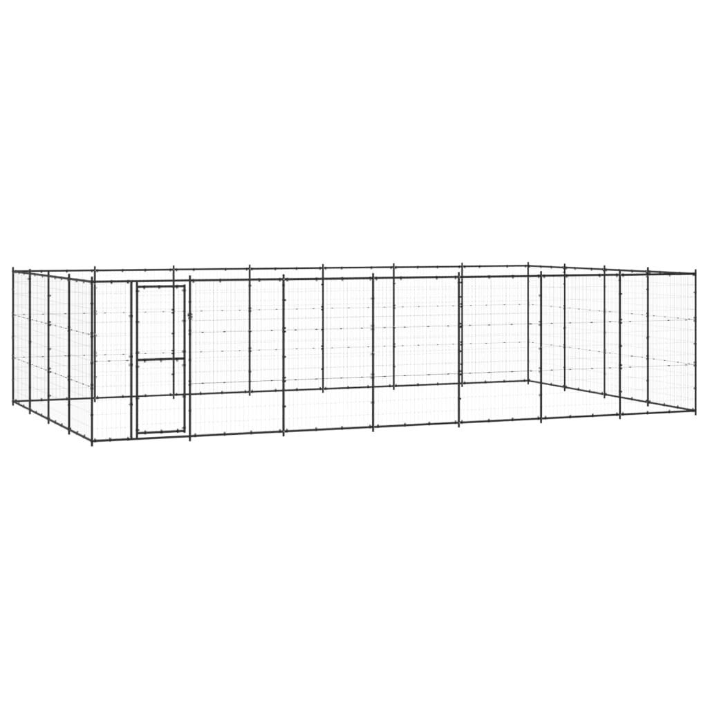 VidaXL Dog Kennel 33.88 m² Steel