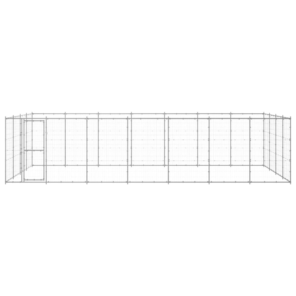 VidaXL Dog Kennel 33.88 m² Galvanized Steel