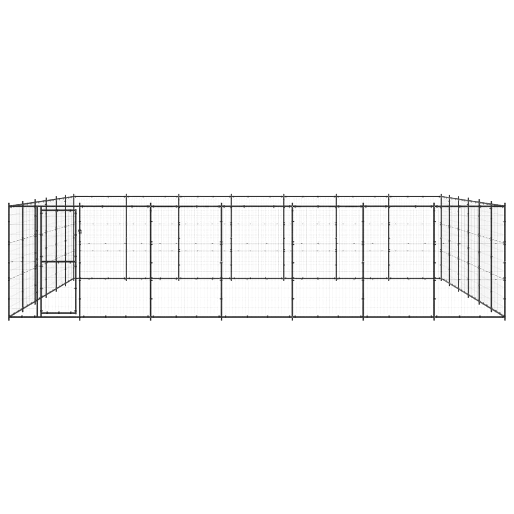 Vidaxl Dog Kennel 50,82 m² ocel