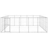 VidaXL Dog Kennel 36.3 m² Galvanized Steel