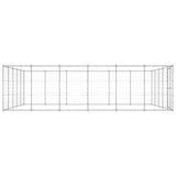 VidaXL Dog Kennel 36.3 m² Galvanized Steel