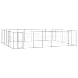 Vidaxl Dog Kennel 50,82 m² Galvanizovaná ocel