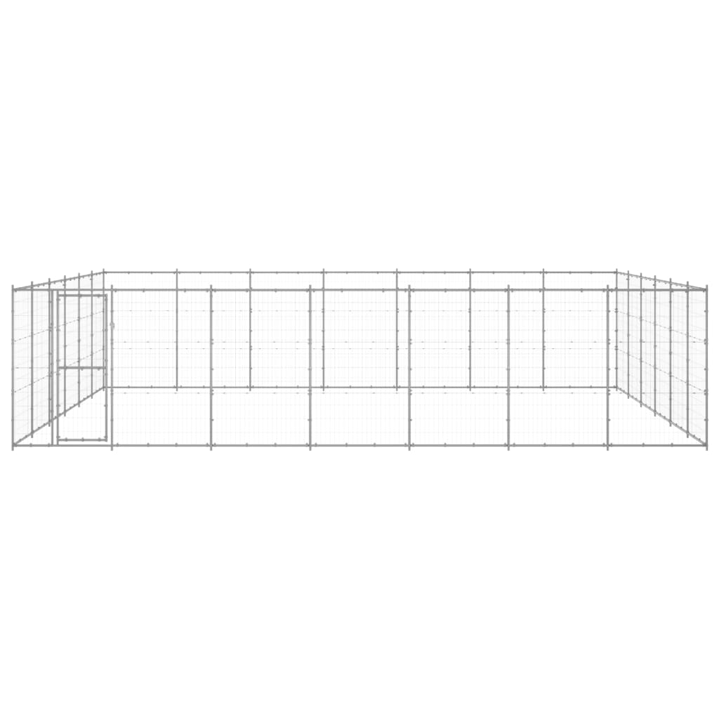 Vidaxl Dog Kennel 50,82 m² Galvanizovaná ocel