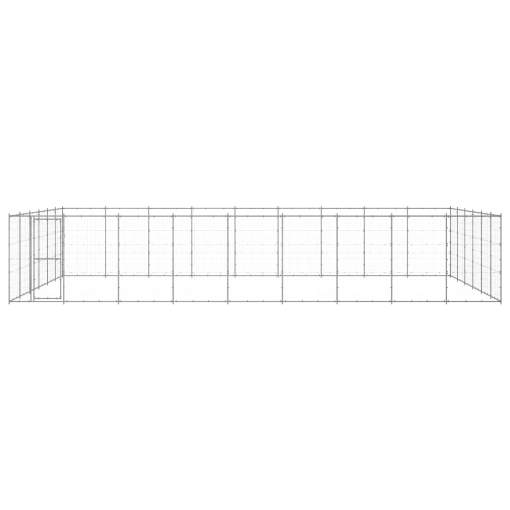 VidaXL Dog Kennel 65.34 m² Galvanized steel