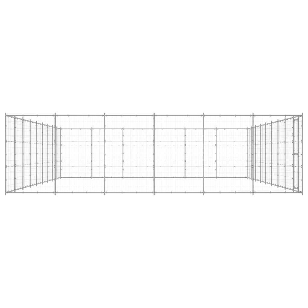 VidaXL Dog Kennel 65.34 m² Galvanized steel