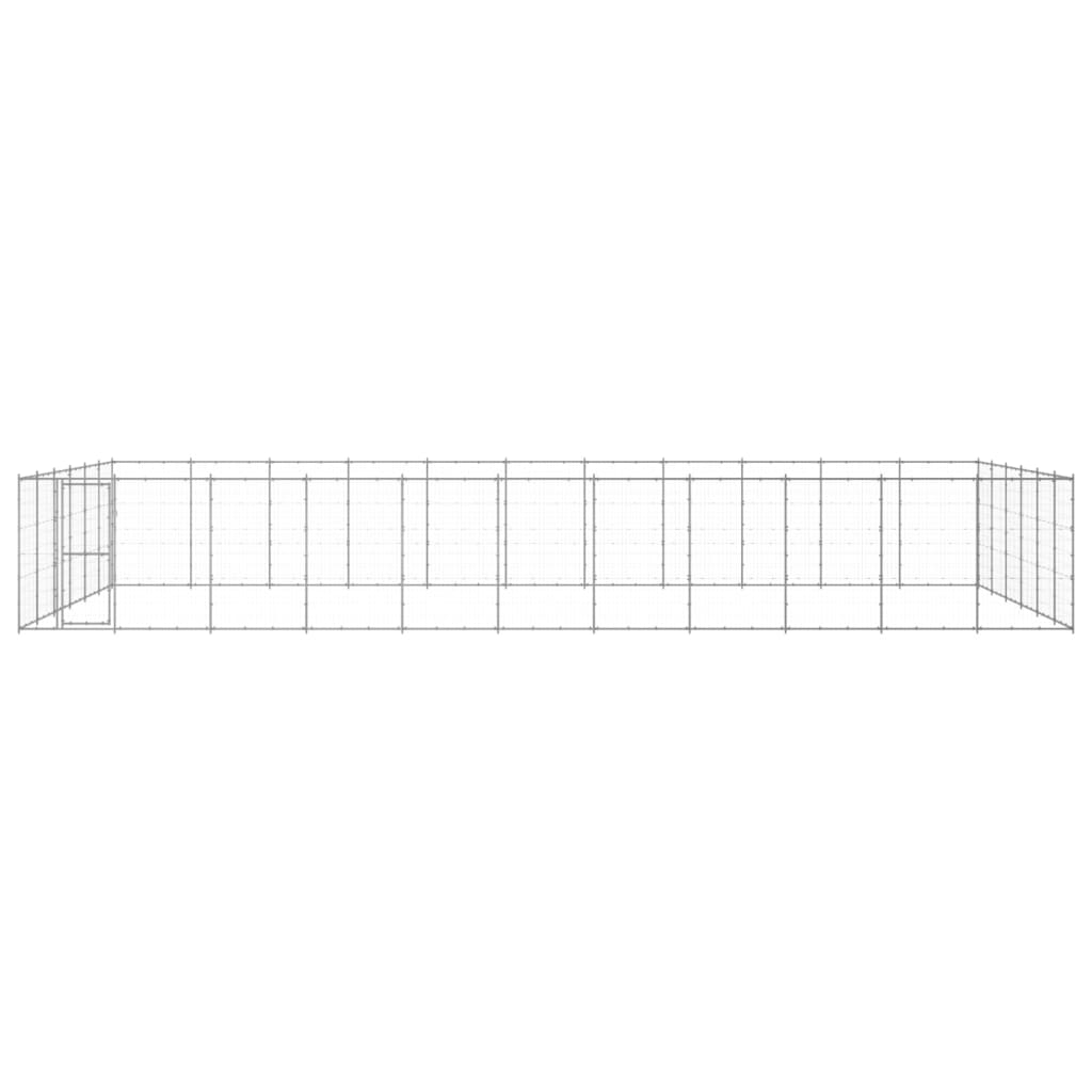 VidaXL Dog Kennel 79.86 m² Galvanized Steel