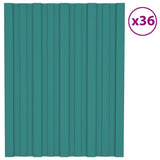 VidaXL roof panels 36 st 60x45 cm galvanized steel green