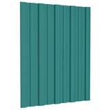 VidaXL Dakpanelen 36 st 60x45 cm gegalvaniseerd staal groen