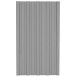 Paneles de techo de Vidaxl 12 st 80x45 cm de acero galvanizado gris