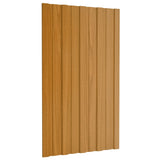 Vidaxl Dach Panels 12 st 80x45 cm galvaniséiert Stol Liicht Holz