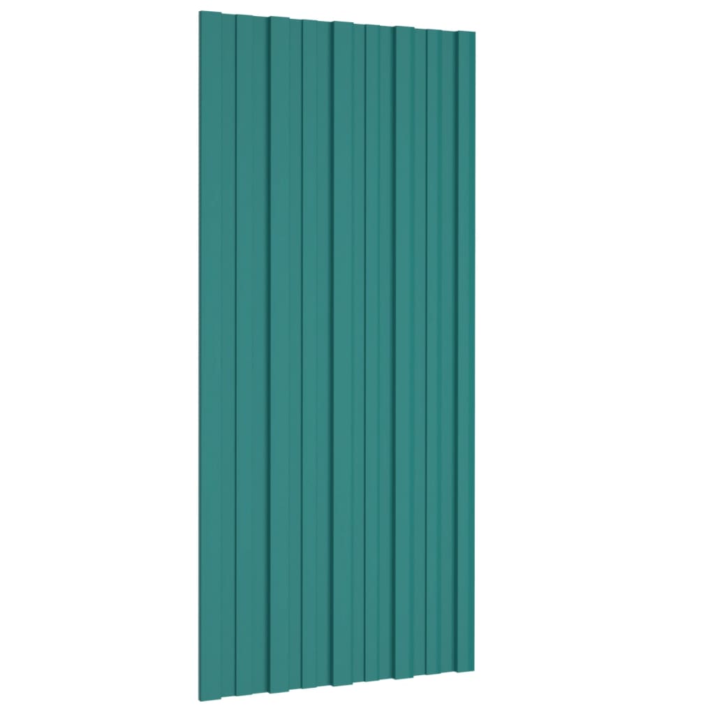 Vidaxl Roof Panels 36 St 100x45 cm galvanisert stålgrønn