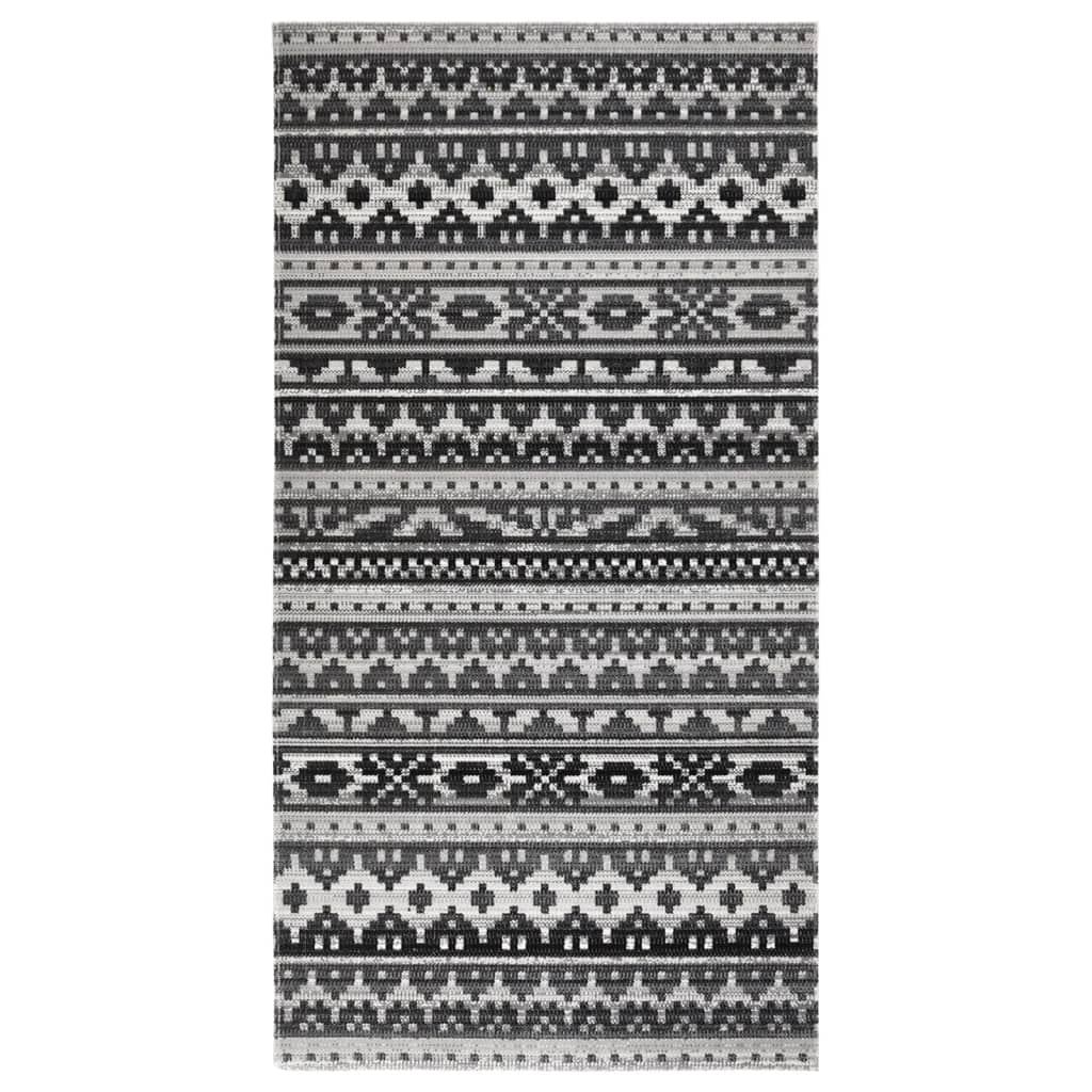 Vidaxl extérieur tapis plat tissé 80x150 cm gris foncé