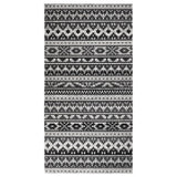 Vidaxl extérieur tapis plat tissé 80x150 cm gris foncé