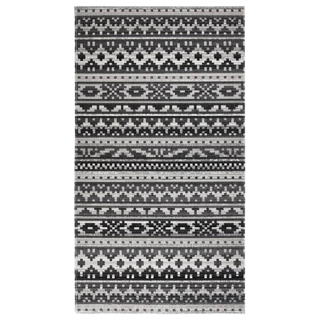 Vidaxl extérieur tapis plat tissé 115x170 cm gris foncé