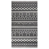 Vidaxl extérieur tapis plat tissé 115x170 cm gris foncé