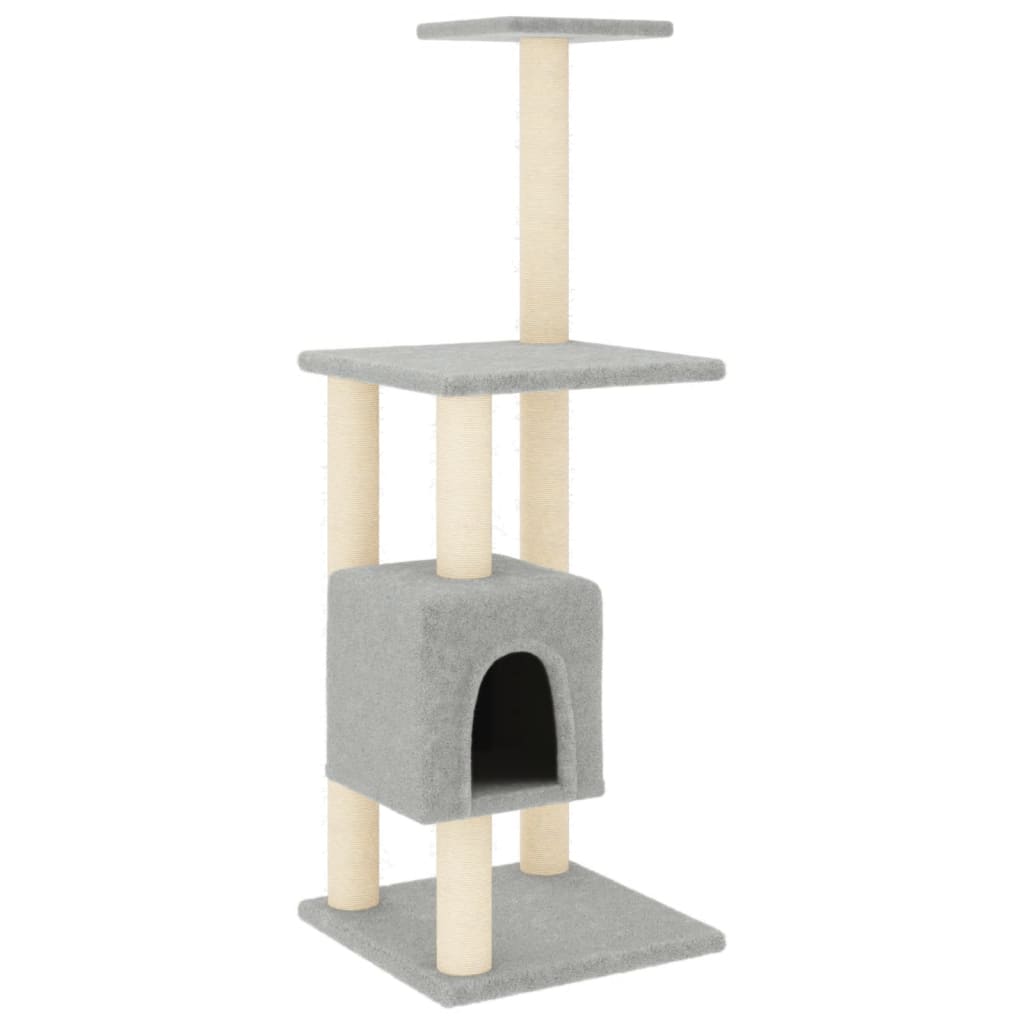 Vidaxl Cat Scratching Post med sisal skrabende stillinger 104 cm lysegrå