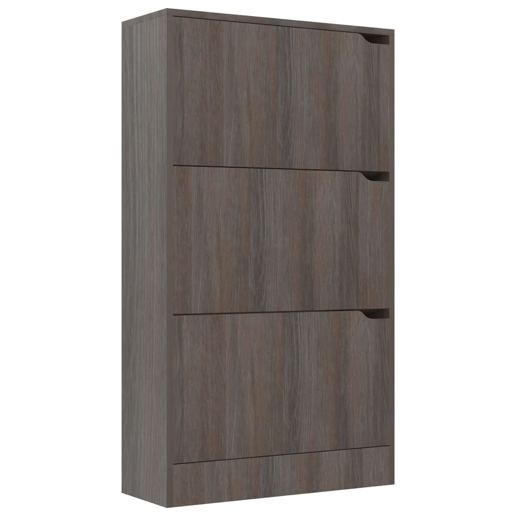 Vidaxl Cabinet da scarpe 3 porte 59x24x105 cm Oak in legno trasformato