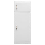 Armoire de selle Vidaxl 53x53x140 cm gris clair en acier