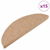 Vidaxl trappematter selv -tilpynt 15 st 56x17x3 cm beige