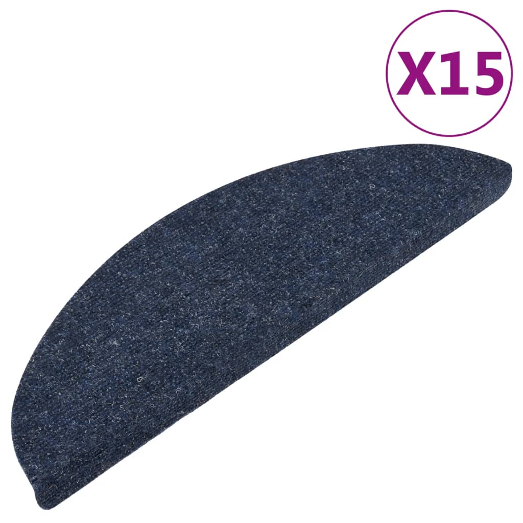 Vidaxl tappetini per autoadesivo 15 st 56x17x3 cm blu