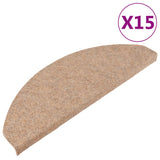 Vidaxl Staircases Self -adhesive 15 st 65x22.5x3.5 cm Beige