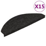 Vidaxl stair mats self -adhesive 15 st 65x22.5x3.5 cm anthracite