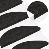 Vidaxl stair mats self -adhesive 15 st 65x22.5x3.5 cm anthracite