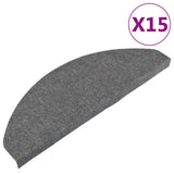 Vidaxl Stair Mats Self -Adhesive 15 ST 65x22,5x3,5 cm šedá