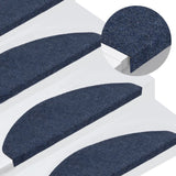 Vidaxl stair mats self -adhesive 15 st 65x22.5x3.5 cm blue