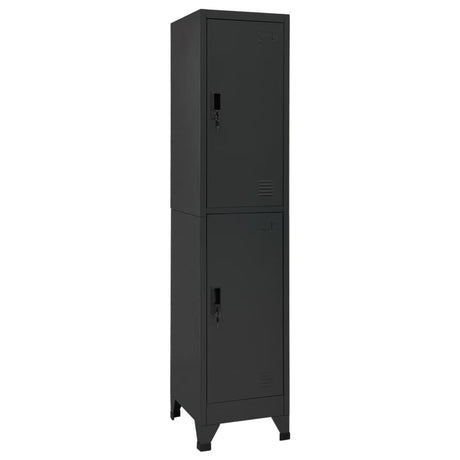 Vidaxl lockerkast 38x45x180 cm staal antracietkleurig