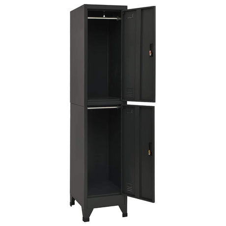 Vidaxl lockerkast 38x45x180 cm staal antracietkleurig