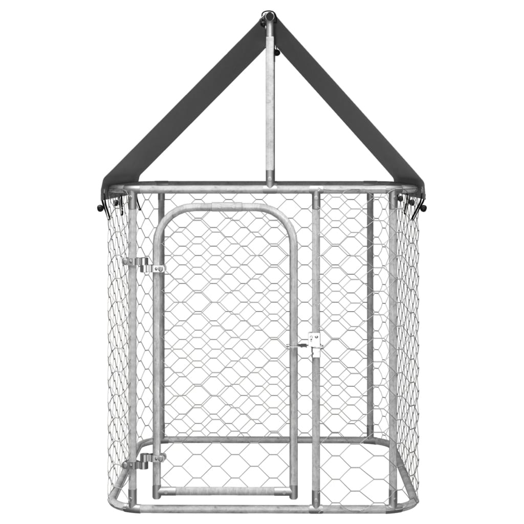 Vidaxl Hond Kennel fir dobausse mam Daach 100x100x150 cm