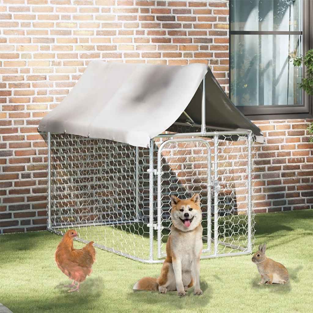 Vidaxl Hond Kennel fir dobausse mam Daach 200x100x150 cm