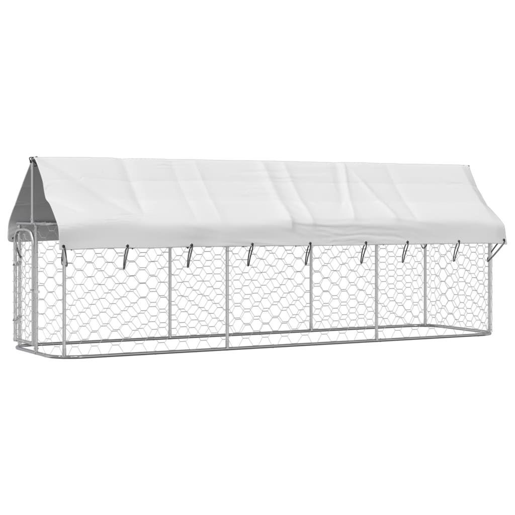 Perrera de perros de Vidaxl para el exterior con techo 400x100x150 cm