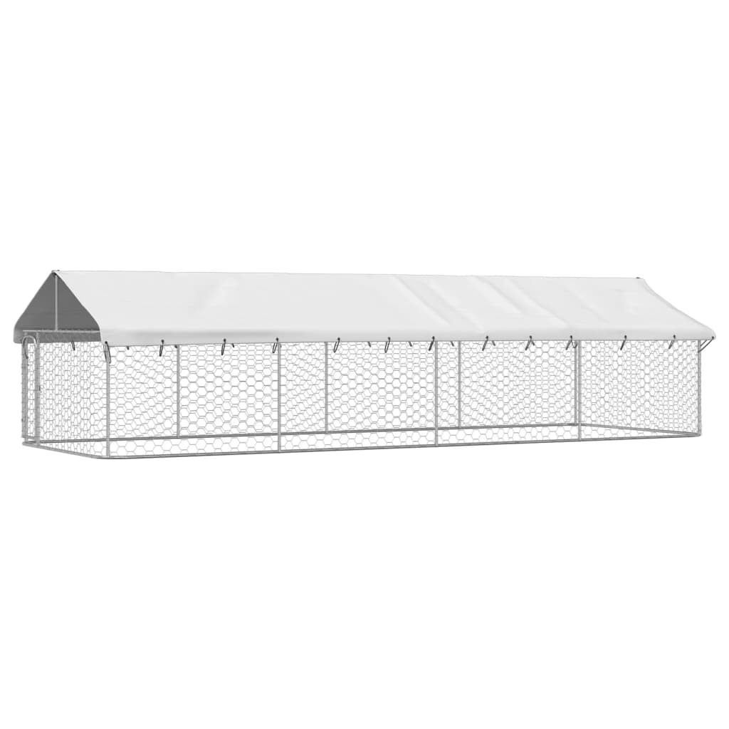 Perrera de perros de Vidaxl para el exterior con techo 600x200x150 cm