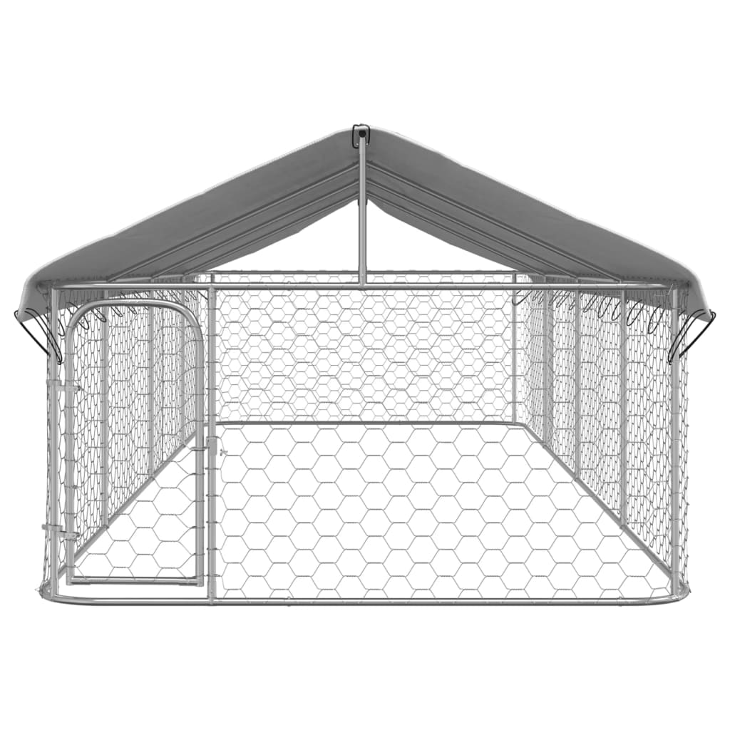 Perrera de perros de Vidaxl para el exterior con techo 600x200x150 cm