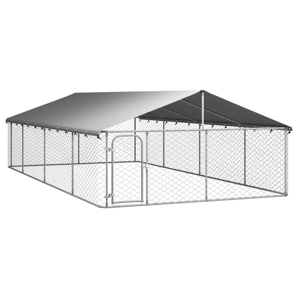 Perrera de perros de Vidaxl para el exterior con techo 600x300x150 cm