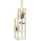 Vidaxl Cat Stracing Post avec sisal Scratch Posts 183 cm Crème -Colored