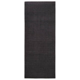 Vidaxl Rug 80x200 cm Natural Sisal Schwarz