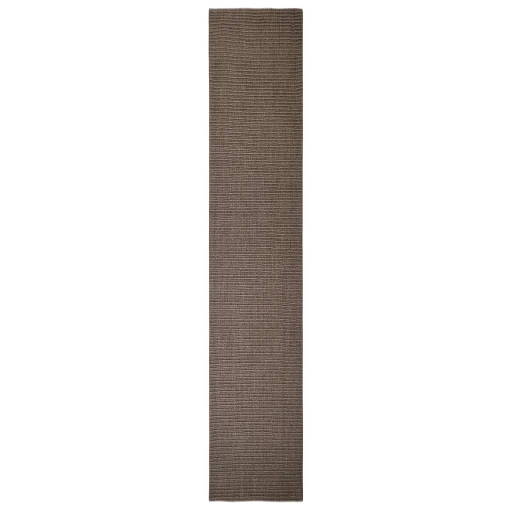 Vidaxl Teppich 66x350 cm Natural Sisal Braun