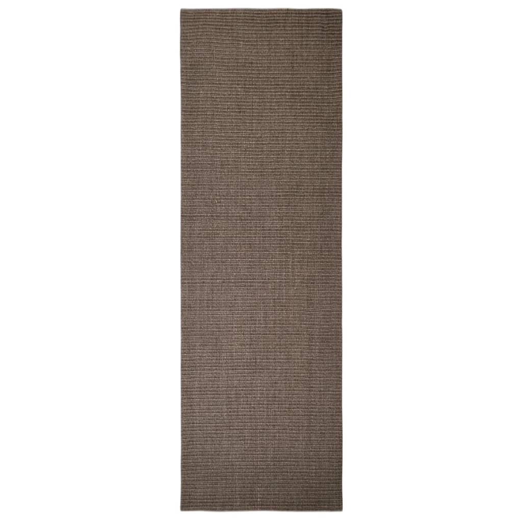 Vidaxl tapis 80x250 cm Natural Sisal Brown