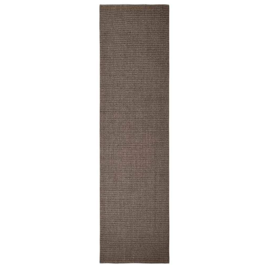 Vidaxl Rug 80x300 cm Natural Sisal Brown