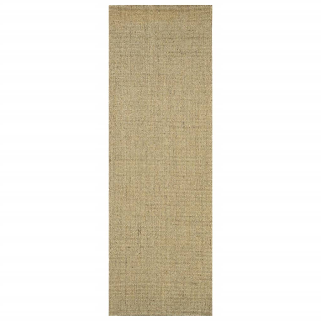 Vidaxl rug 6 66x200 cm natierlech Sisal Gréng