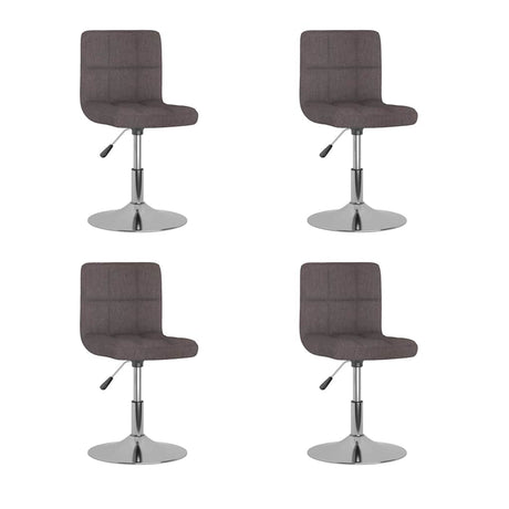 Vidaxl eetkamerstoelen 4 st draaibaar stof taupe