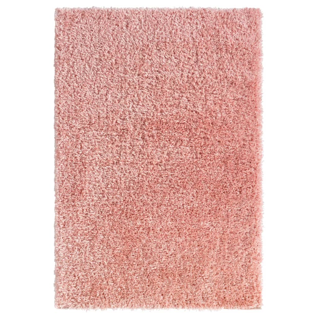 Vidaxl rug Sheggy héich Pile 50 mm 160x230 cm rosa