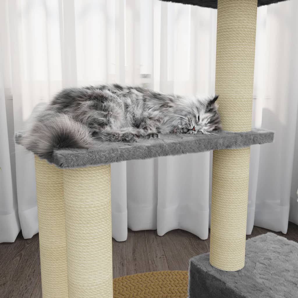 Vidaxl Cat Miwwel mat Sisal kraazt Posts 71 cm Liicht gro