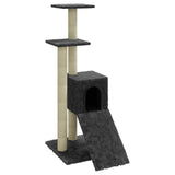 Vidaxl Cat Furniture with Sisal Stocking Posts 92 cm tmavě šedá