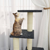 Vidaxl Cat Furniture with Sisal Stocking Posts 92 cm tmavě šedá